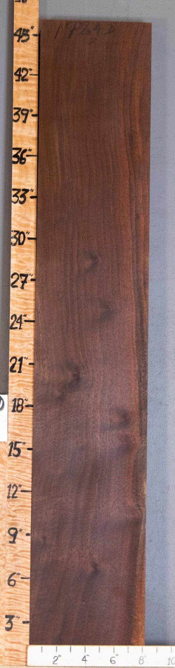 5A Marbled Claro Walnut Lumber 8" X 45" X 1"3/4 (NWT-1724D) - Image 2