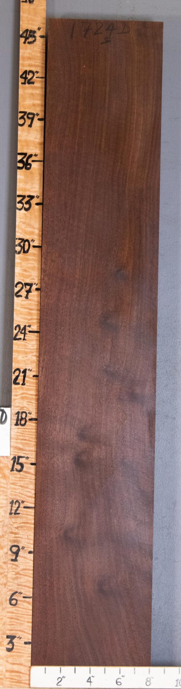 5A Marbled Claro Walnut Lumber 8" X 45" X 1"3/4 (NWT-1724D)