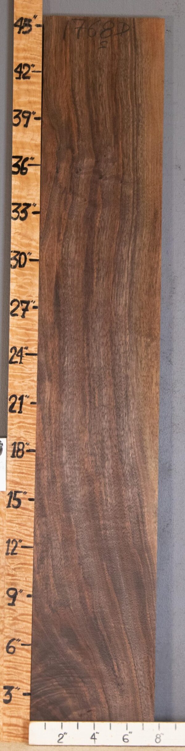 5A Marbled Claro Walnut Lumber 7"1/2 X 45" X 4/4" (NWT-1768D) - Image 2