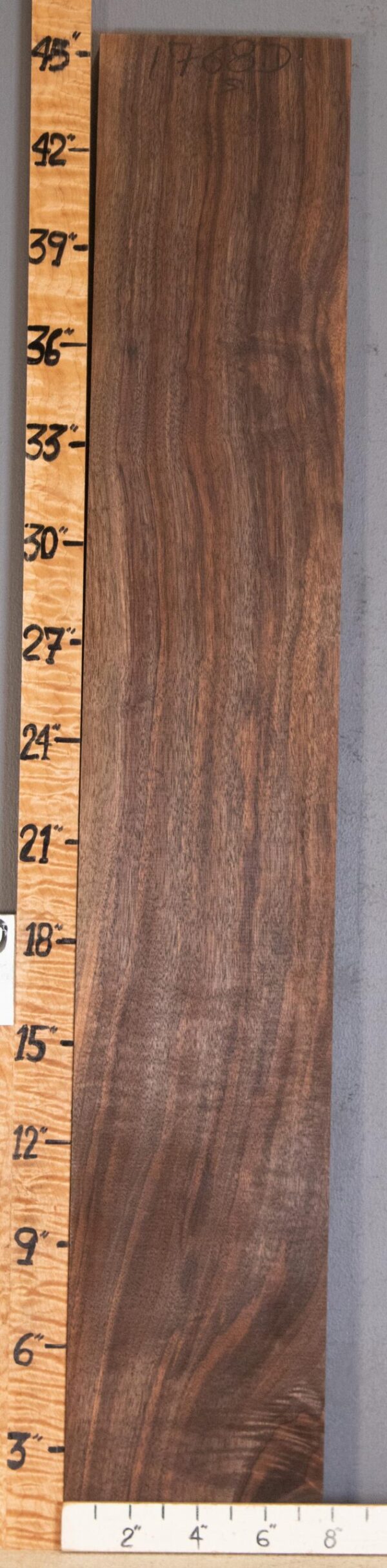 5A Marbled Claro Walnut Lumber 7"1/2 X 45" X 4/4" (NWT-1768D)