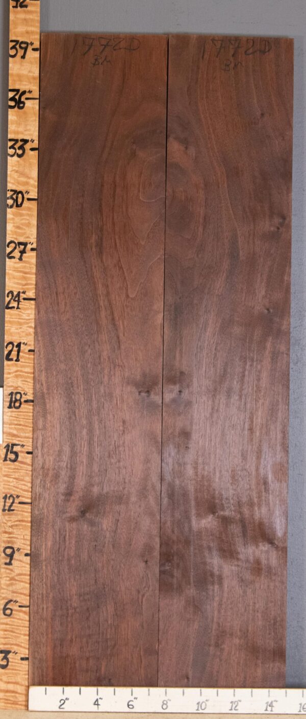 5A Marbled Claro Walnut Bookmatch Lumber 15" X 40" X 4/4" (NWT-1772D) - Image 2