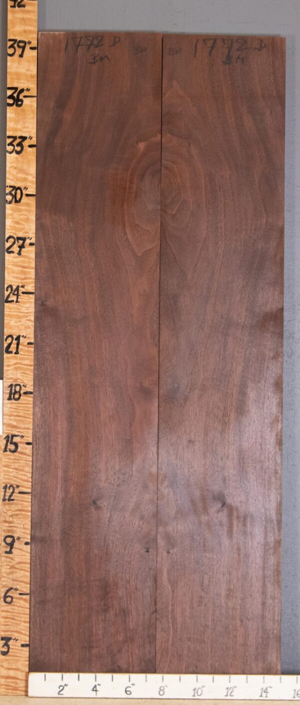 5A Marbled Claro Walnut Bookmatch Lumber 15" X 40" X 4/4" (NWT-1772D)