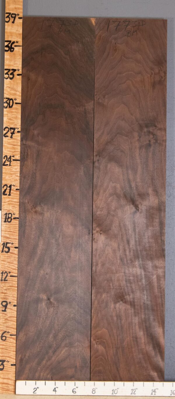 5A Marbled Claro Walnut Bookmatch Lumber 15" X 39" X 4/4" (NWT-1773D) - Image 2