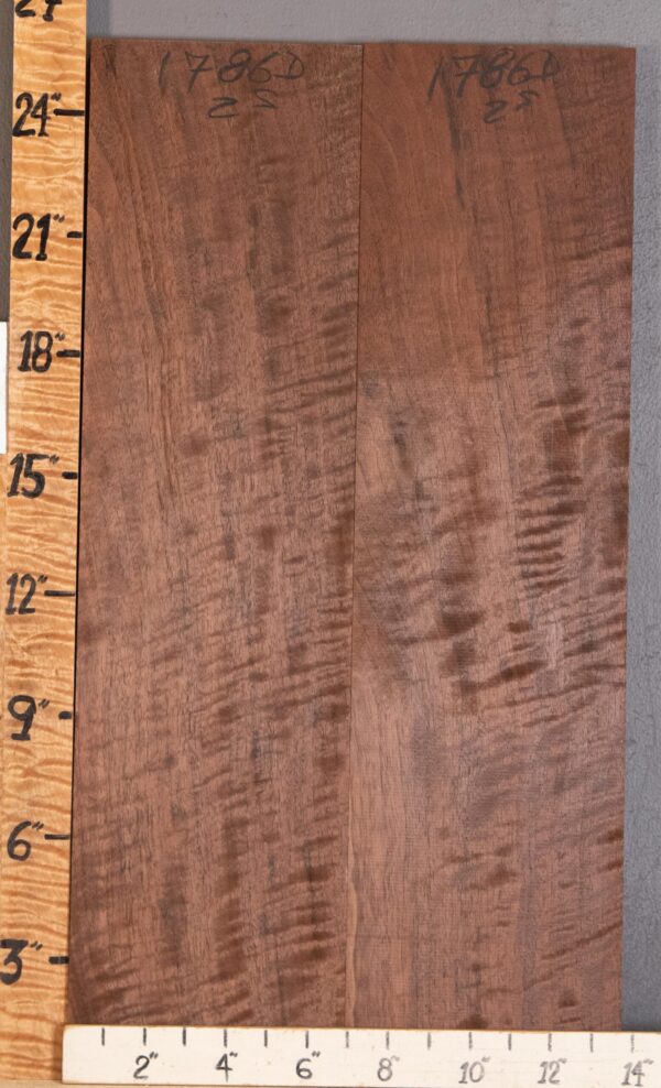 5A Marbled Curly Claro Walnut 2 Board Set Lumber 13"1/2 X 25" X 4/4" (NWT-1786D) - Image 2