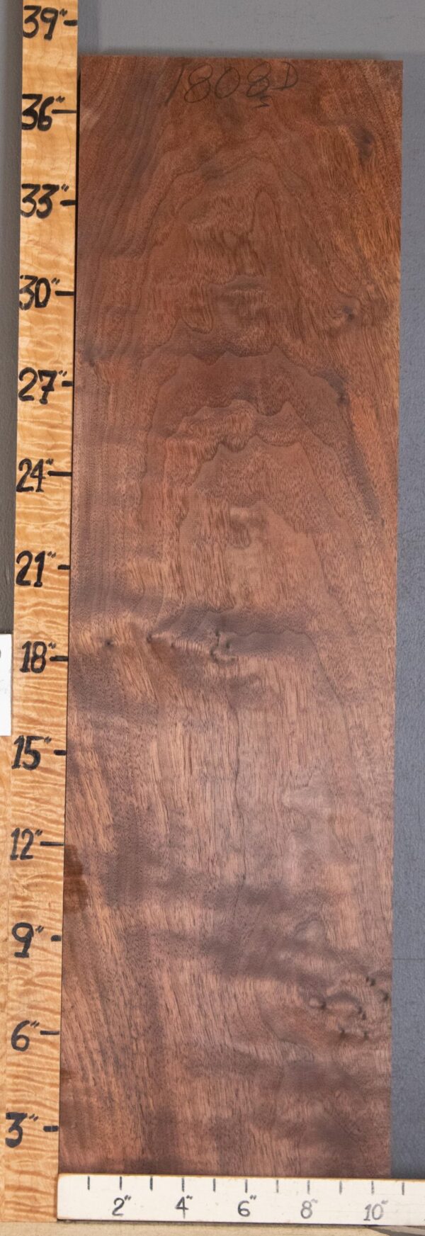 5A Marbled Claro Walnut Lumber 10"1/2 X 37" X 1"3/4 (NWT-1808D) - Image 2