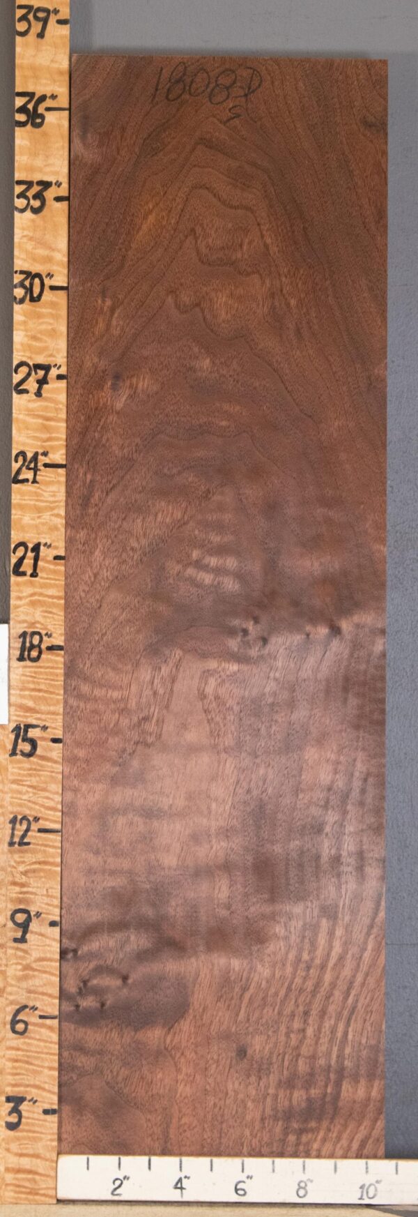 5A Marbled Claro Walnut Lumber 10"1/2 X 37" X 1"3/4 (NWT-1808D)