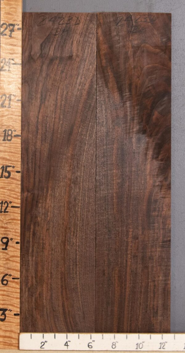 5A Marbled Claro Walnut Bookmatch Lumber 12"1/2 X 28" X 4/4" (NWT-2423D) - Image 2