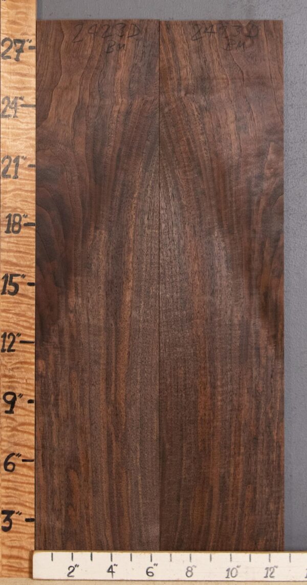 5A Marbled Claro Walnut Bookmatch Lumber 12"1/2 X 28" X 4/4" (NWT-2423D)