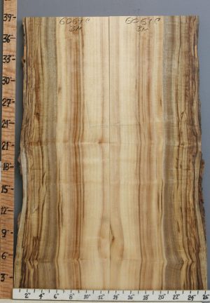 5A Striped Myrtlewood Bookmatch with Live Edge 24" X 39" X 4/4 (NWT-6069C)