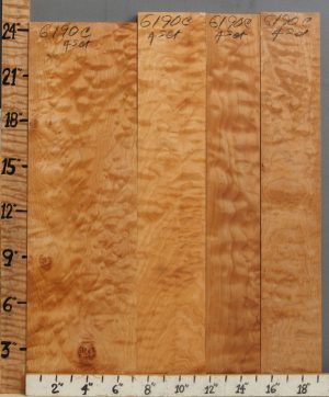 5A Quilted Maple 4 Board Set 19"1/4 X 24" X 4/4 (NWT-6190C)