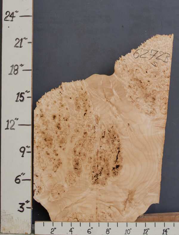 AAAAA BURL MAPLE BLOCK WTIH LIVE EDGE 12" X 18" X 3" (NWT-6272B)