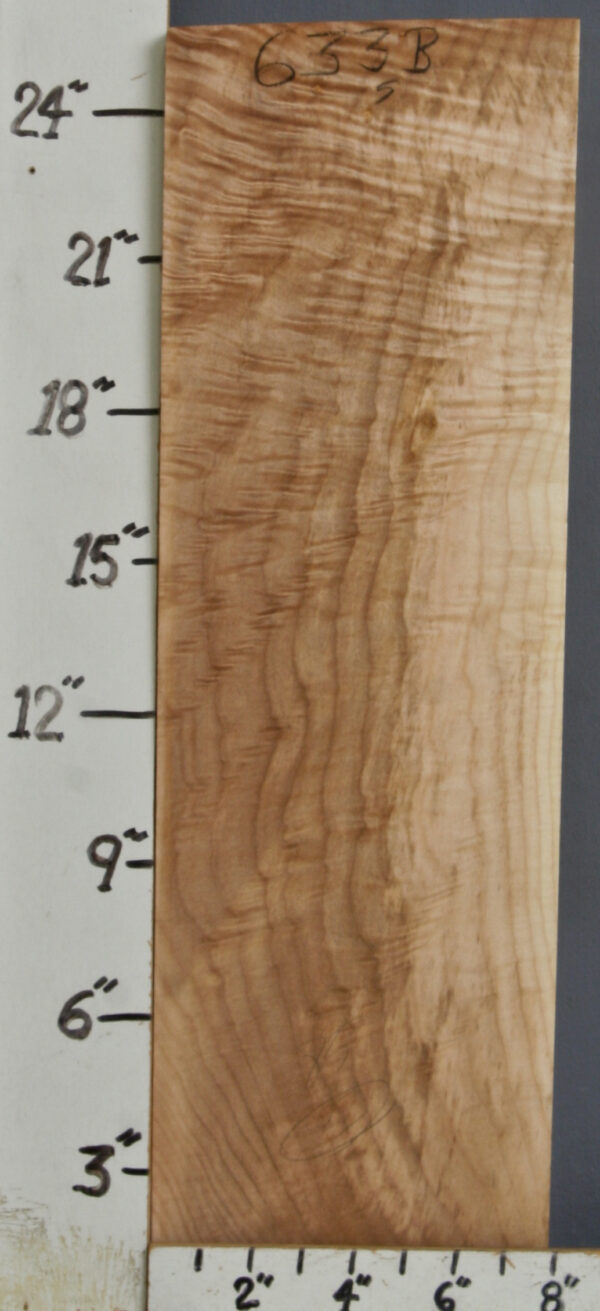 CURLY MAPLE BLOCK 7"7/8 X 25" X 1"3/4 (NWT633B)