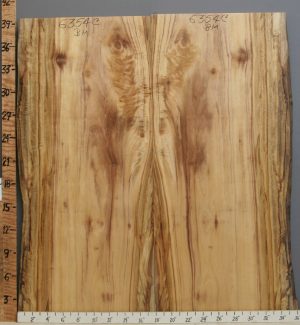 5A Striped Myrtlewood Bookmatch with Live Edge 35" X 39" X 4/4 (NWT-6354C)