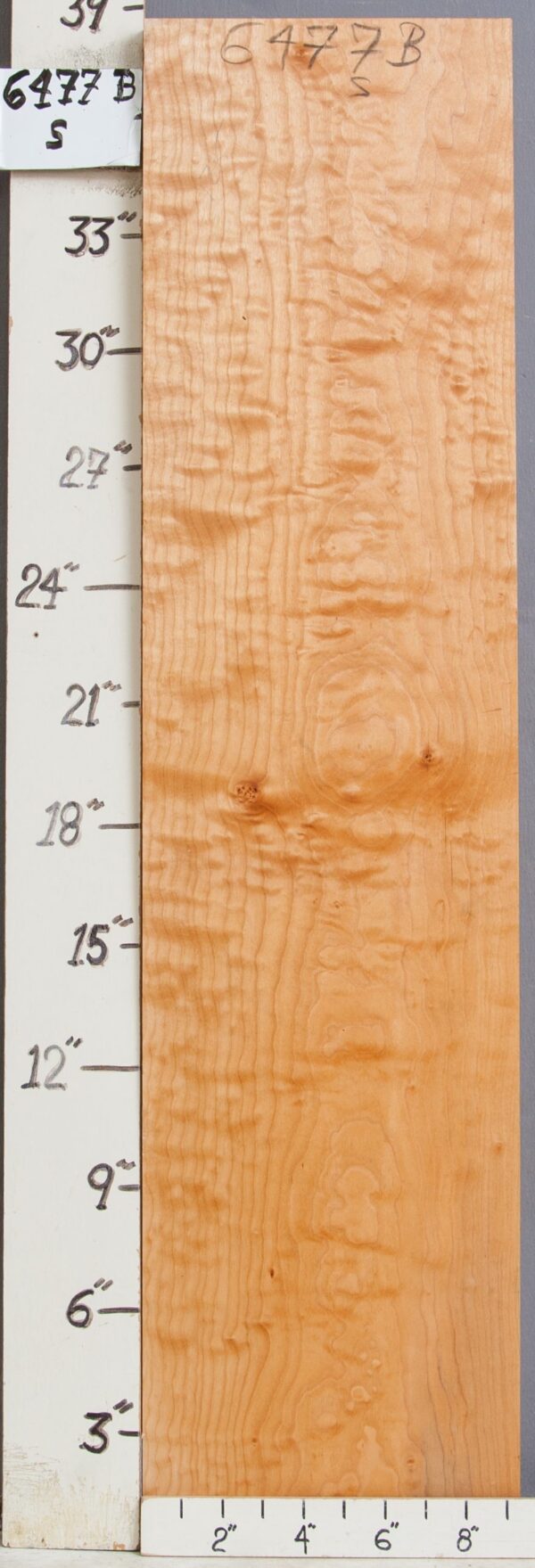 AAAAA QUILTED MAPLE BLOCK 9"1/4 X 38" X 1"3/8 (NWT-6477B)