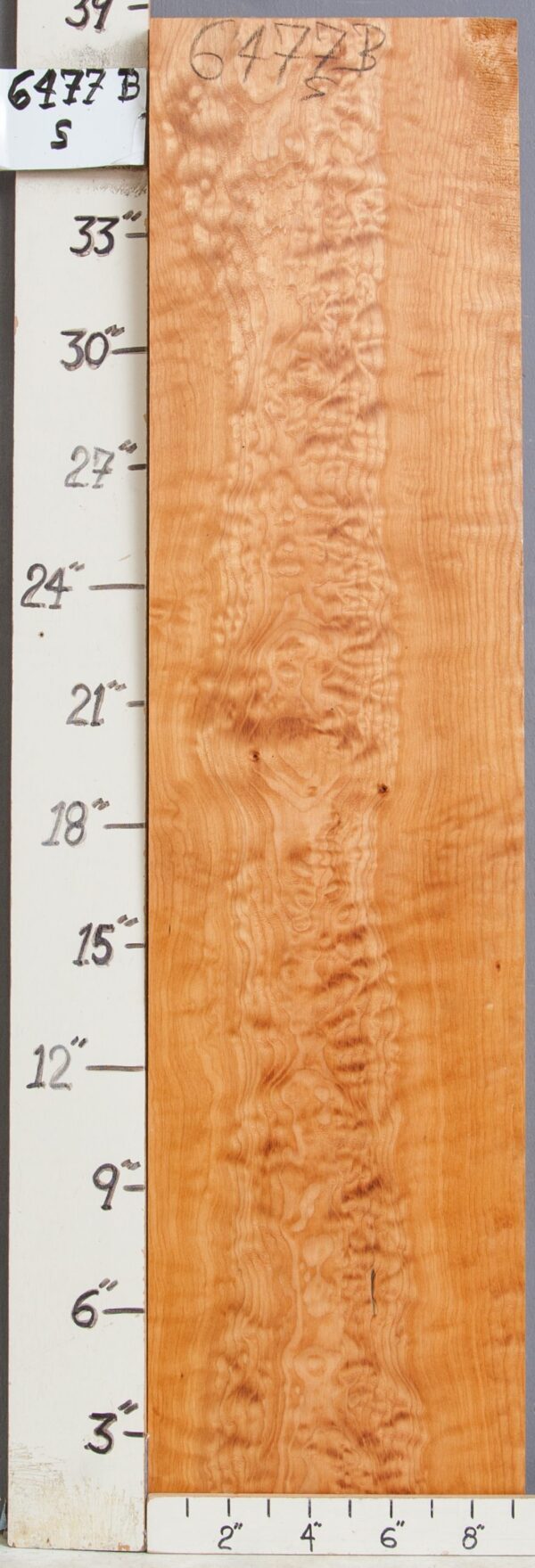 AAAAA QUILTED MAPLE BLOCK 9"1/4 X 38" X 1"3/8 (NWT-6477B) - Image 2