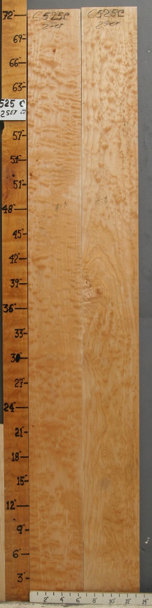 4A Quilted Maple 2 Board Set 13"1/4 X 72" X 4/4 (NWT-6525C)