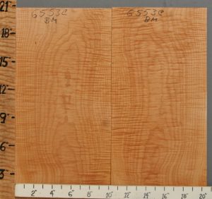 Musical Curly Maple Bookmatch Microlumber 20"1/2 X 20" X 1/4 (NWT-6553C)