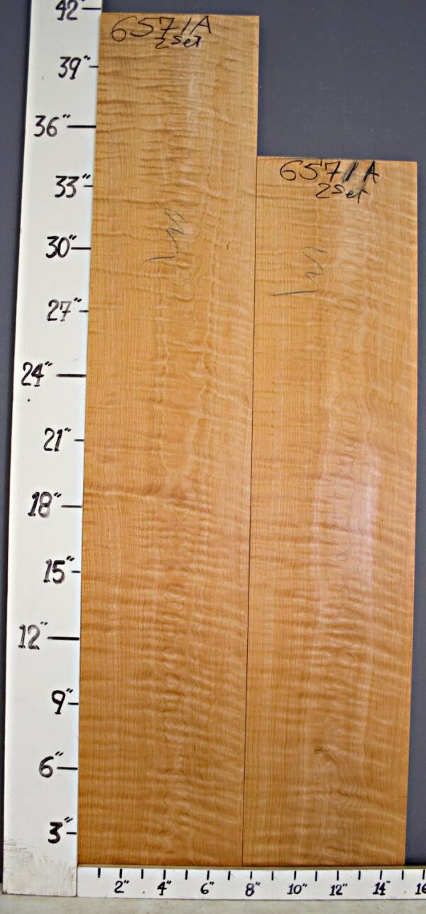 MUSICAL QUILTED MAPLE 15"1/4 X 34"1/2 X 4/4 (NWT6571A)