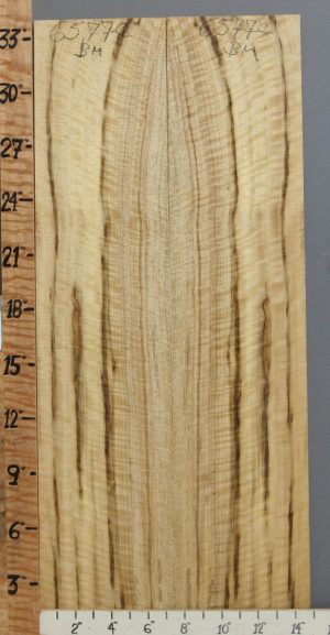 Musical Curly Myrtlewood Microlumber Bookmatch 14"3/4 X 34" X 1/4 (NWT-6577C)