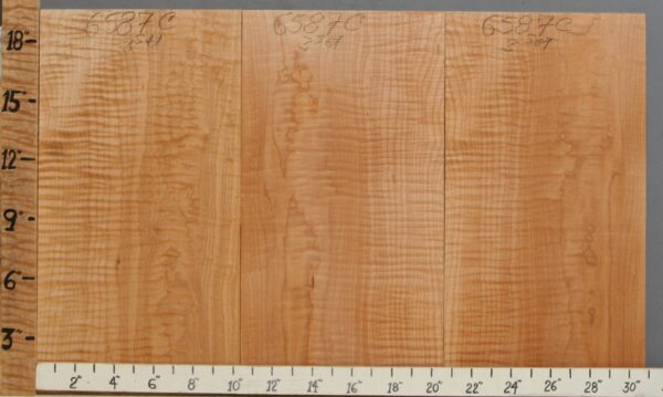 Musical Curly Maple Microlumber 3 Board Set 30"3/4 X 19" X 1/4 (NWT-6587C)