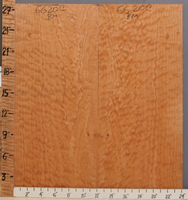 Musical Quilted Maple Bookmatch Microlumber 24" X 27" X 1/4" (NWT-6620C)