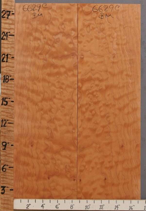 Musical Quilted Maple Microlumber Bookmatch 17" X 28" X 1/4 (NWT-6629C)