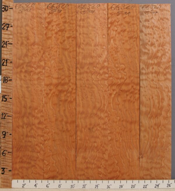 Musical Quilted Maple 5 Board Set Microlumber 26" X 30" X 1/4" (NWT-6632C)