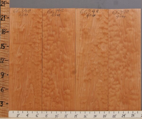 Musical Quilted Maple 4 Board Microlumber Set 27" X 23" X 1/4" (NWT-6634C)