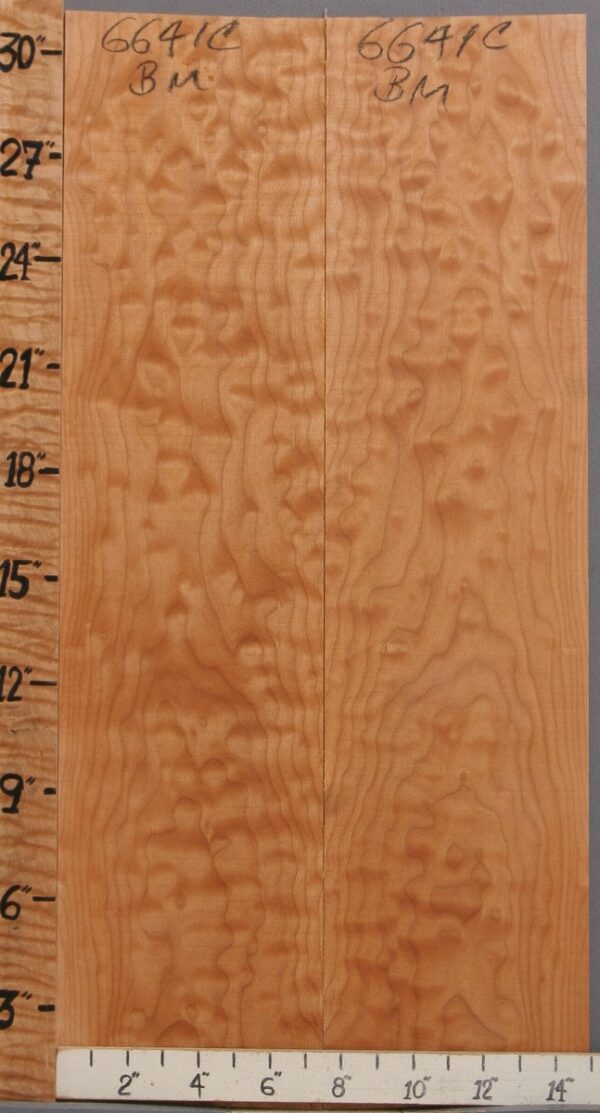 Musical Quilted Maple Bookmatch Microlumber 15" X 31" X 1/4 (NWT-6641C)