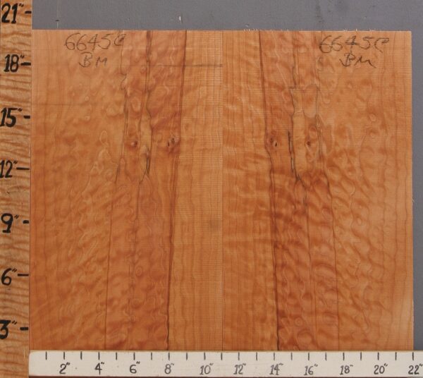 Musical Quilted Maple Bookmatch Microlumber 22" X 19" X 1/4" (NWT-6645C)