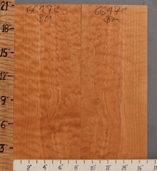 Musical Quilted Maple Microlumber Bookmatch 17" X 21" X 1/4" (NWT-6647C)