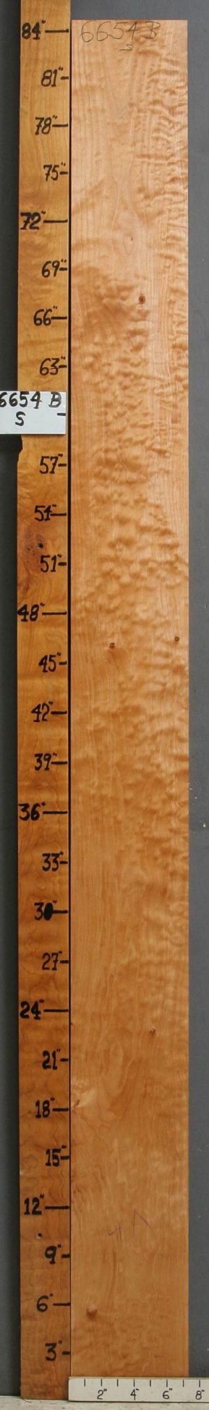 AAAA QUILTED MAPLE LUMBER 7"1/8 X 84 X 4/4 (NWT-6654B)