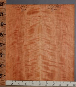 Musical Curly Cherry Bookmatch Microlumber 20" X 23" X 1/4" (NWT-6668C)