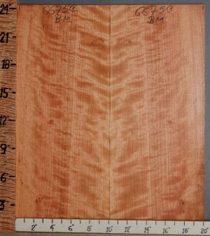 Musical Curly Cherry Bookmatch Microlumber 20" X 24" X 1/4 (NWT-6675C)