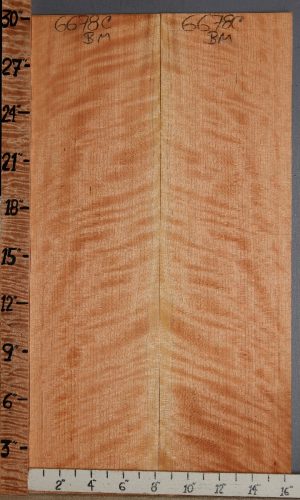 Musical Curly Cherry Microlumber Bookmatch 16"1/4 X 30" X 1/4 (NWT-6678C)