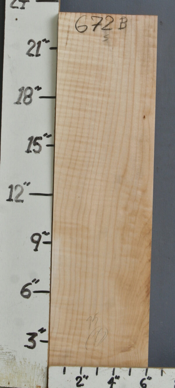 CURLY MAPLE BLOCK 6"1/8 X 23" X 1"7/8 (NWT672B)