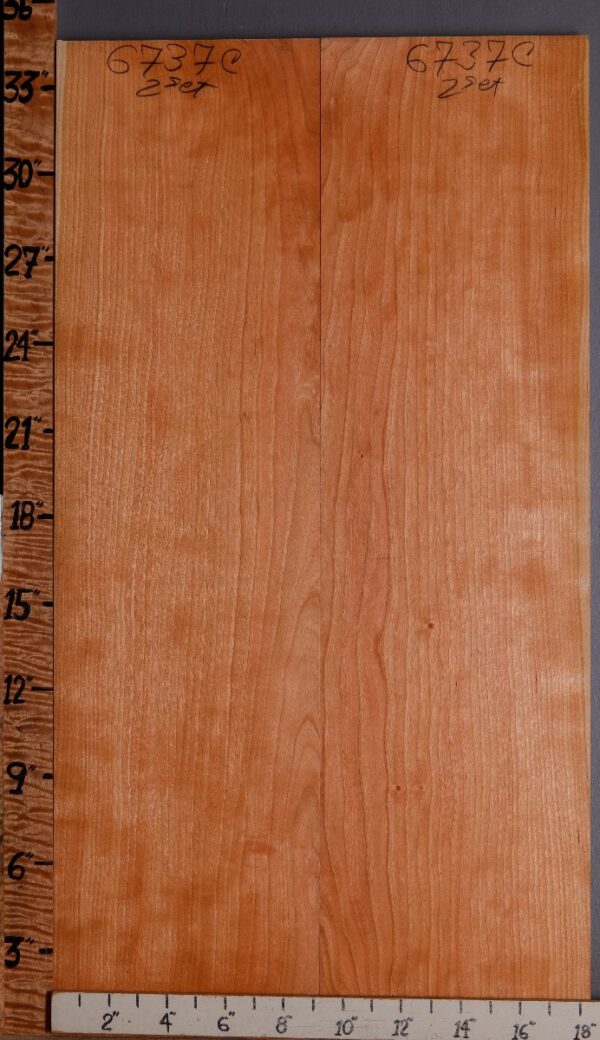 5A Curly Cherry 2 Board Set 18"1/4 X 34" X 4/4 (NWT-6737C) - Image 2