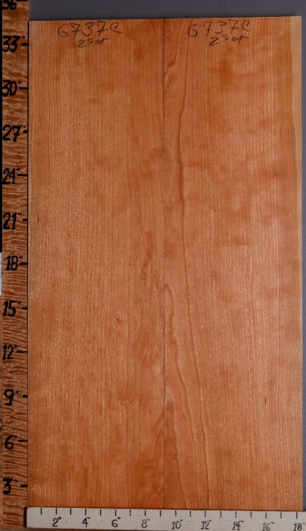 5A Curly Cherry 2 Board Set 18"1/4 X 34" X 4/4 (NWT-6737C)