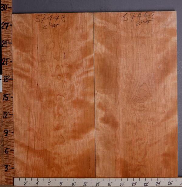 5A Curly Cherry 2 Board Set 27"1/4 X 28" X 4/4 (NWT-6744C)