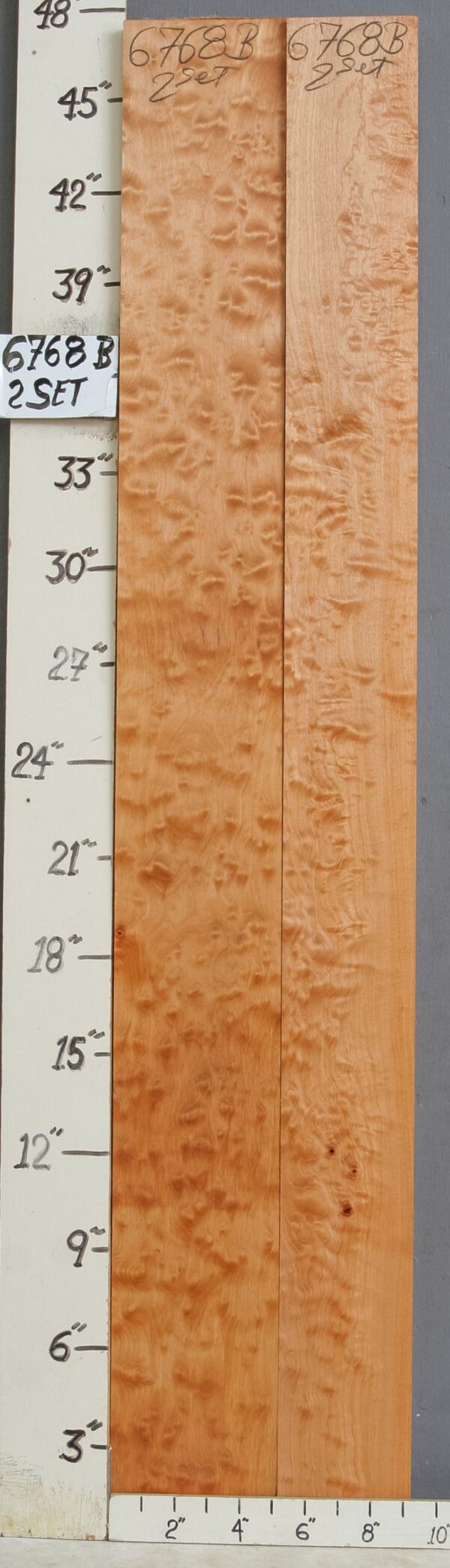 AAAAA QUILTED MAPLE LUMBER 9"1/4 X 47" X 6/4 (NWT-6768B)