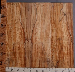 5A Spalted Maple Microlumber 3 Board Set 21"3/4 X 22" X 3/8 (NWT-6795C)