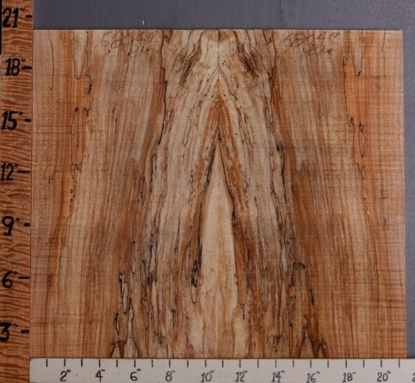 5A Curly Spalted Maple Microlumber Bookmatch 21" X 20" X 3/8 (NWT-6804C)