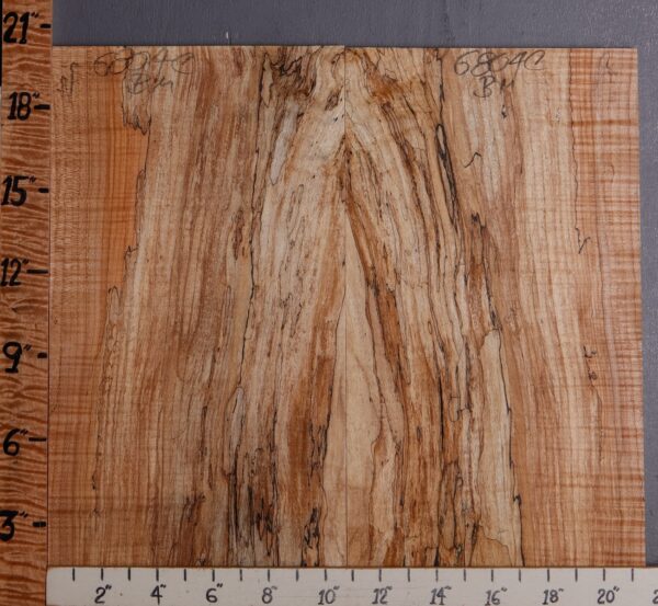 5A Curly Spalted Maple Microlumber Bookmatch 21" X 20" X 3/8 (NWT-6804C) - Image 2