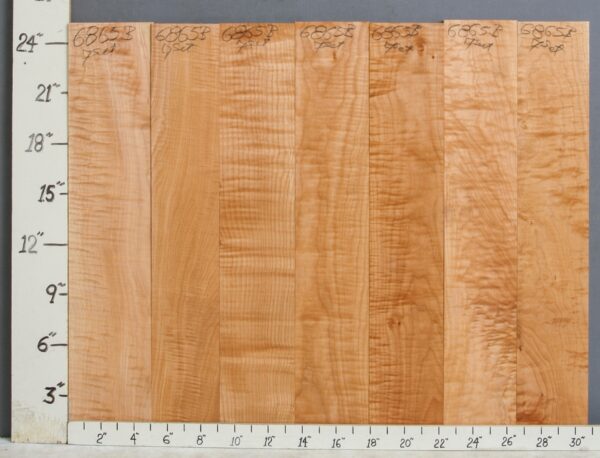 AAAAA CURLY MAPLE 7 BOARD SET 30"3/4 X 24" X 4/4 (NWT-6865B)