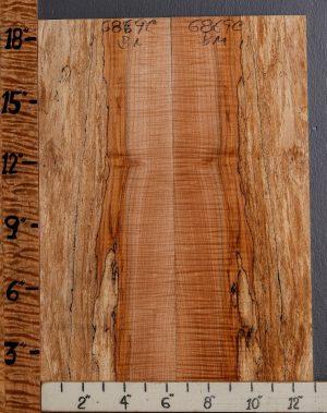 5A Curly Spalted Maple Bookmatch Microlumber 13" X 19" X 3/8 (NWT-6869C)
