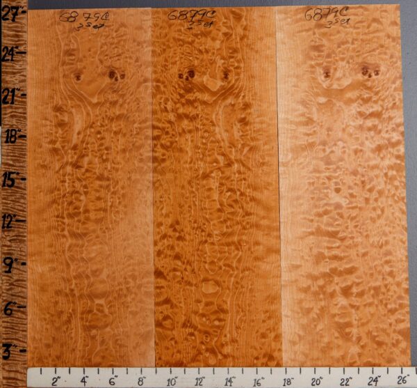 Musical Quilted Maple Microlumber Bookmatch 26"3/4 X 27" X 1/4 (NWT-6879C) - Image 2