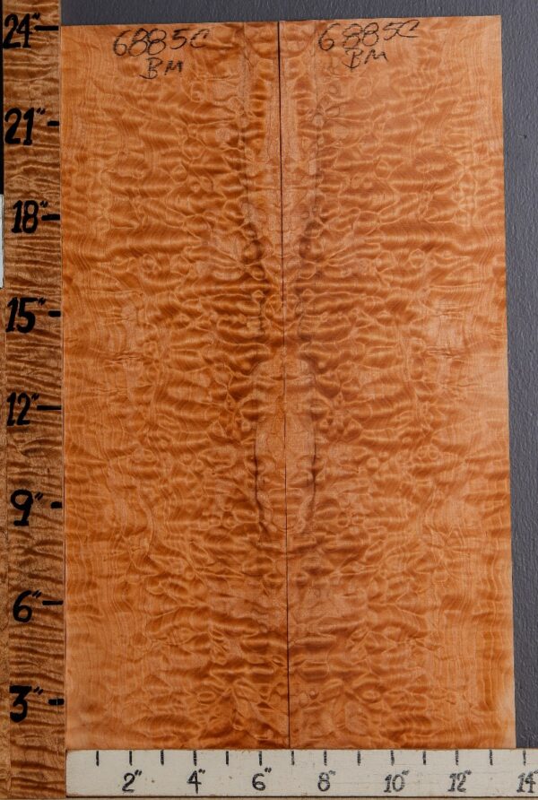 Musical Quilted Maple Bookmatch 13"3/4 X 24" X 1/4 (NWT-6885C)