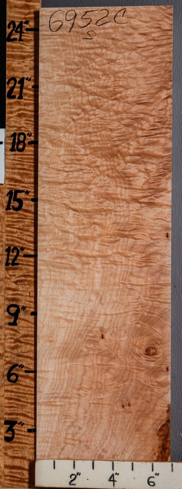 5A Quilted Maple Block 6"3/4 X 25" X 2"3/8 (NWT-6952C) - Image 2