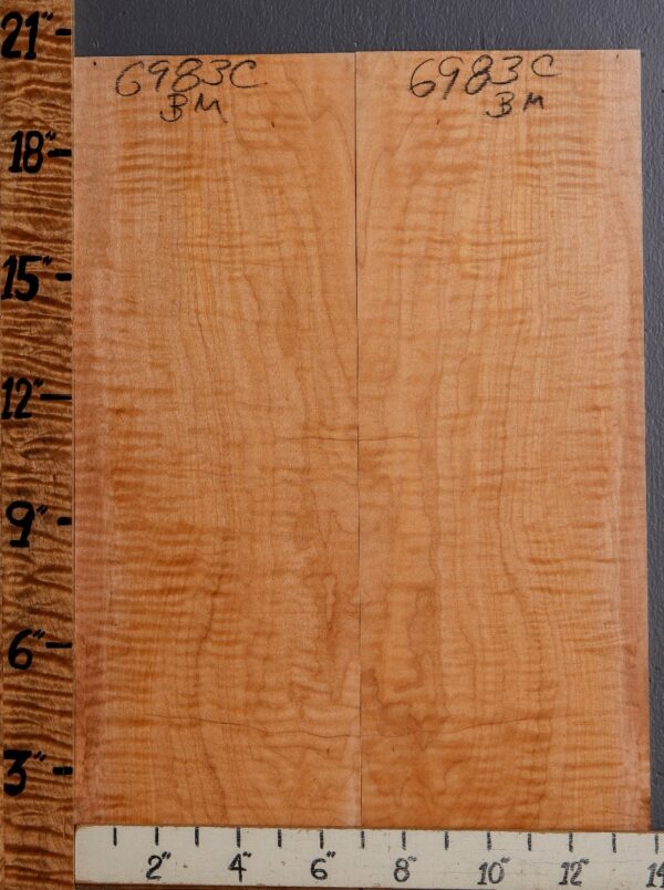 Musical Curly Maple Microlumber Bookmatch 13"3/4 X 20" X 1/4 (NWT-6983C)