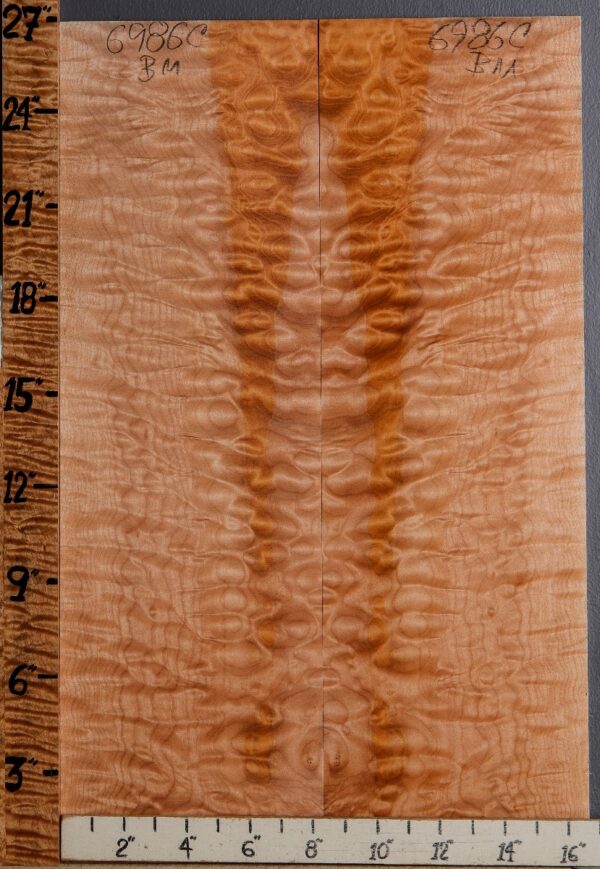 Musical Quilted Maple Microlumber Bookmatch 16"3/4 X 26" X 1/4 (NWT-6986C)